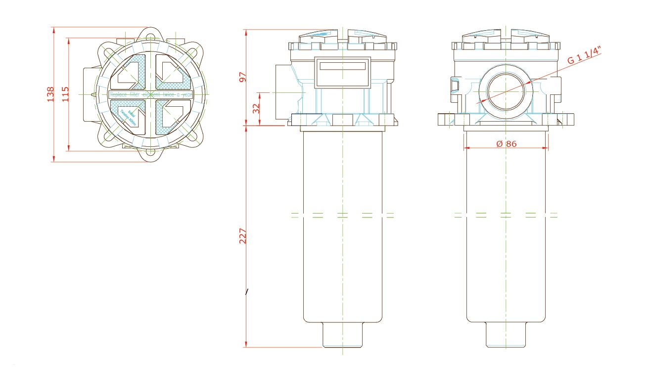 9040910 RETURN OIL FILTERS (REAR TANKS)